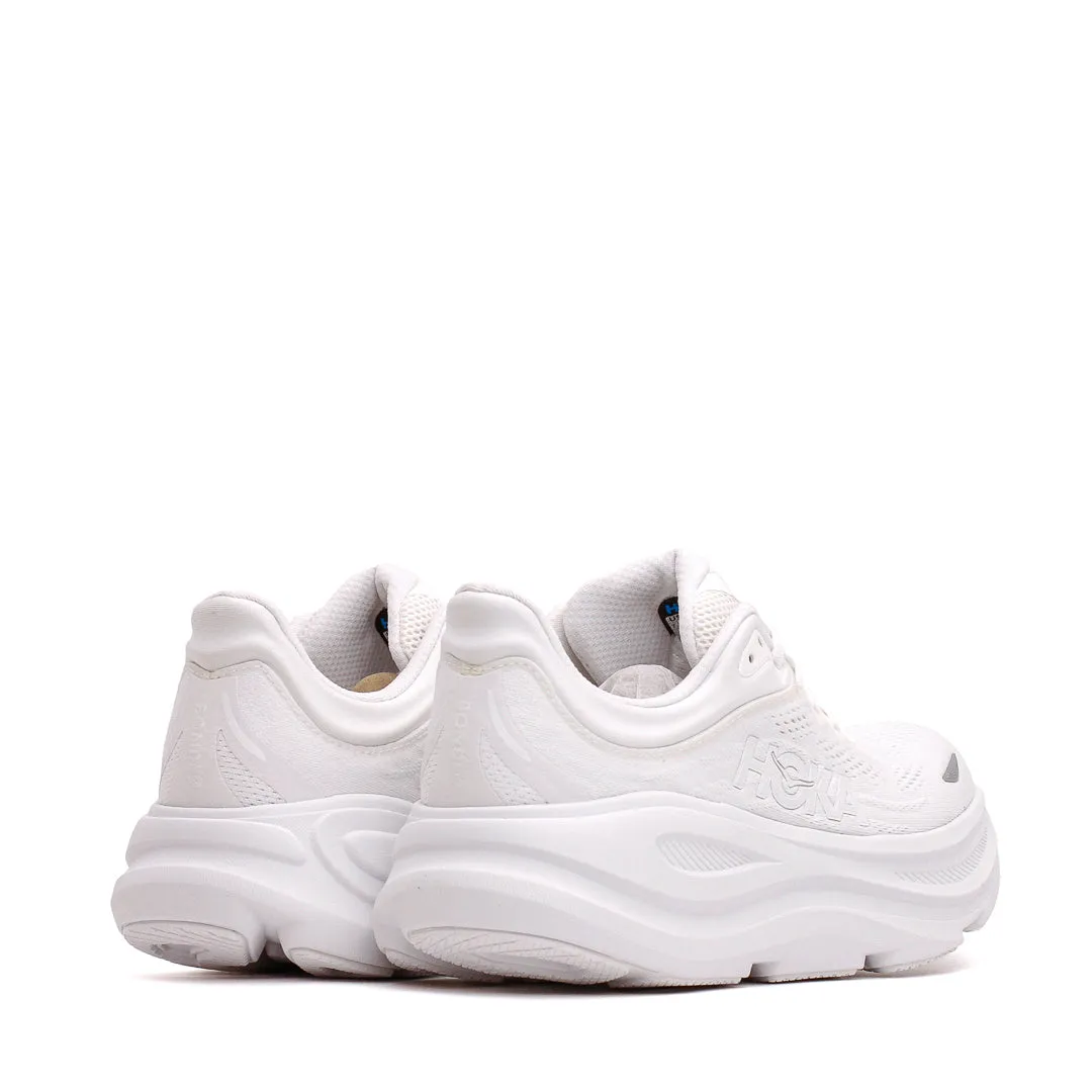 wide - width options shoes Hoka One One Men Bondi 9 White 1162011-WWH