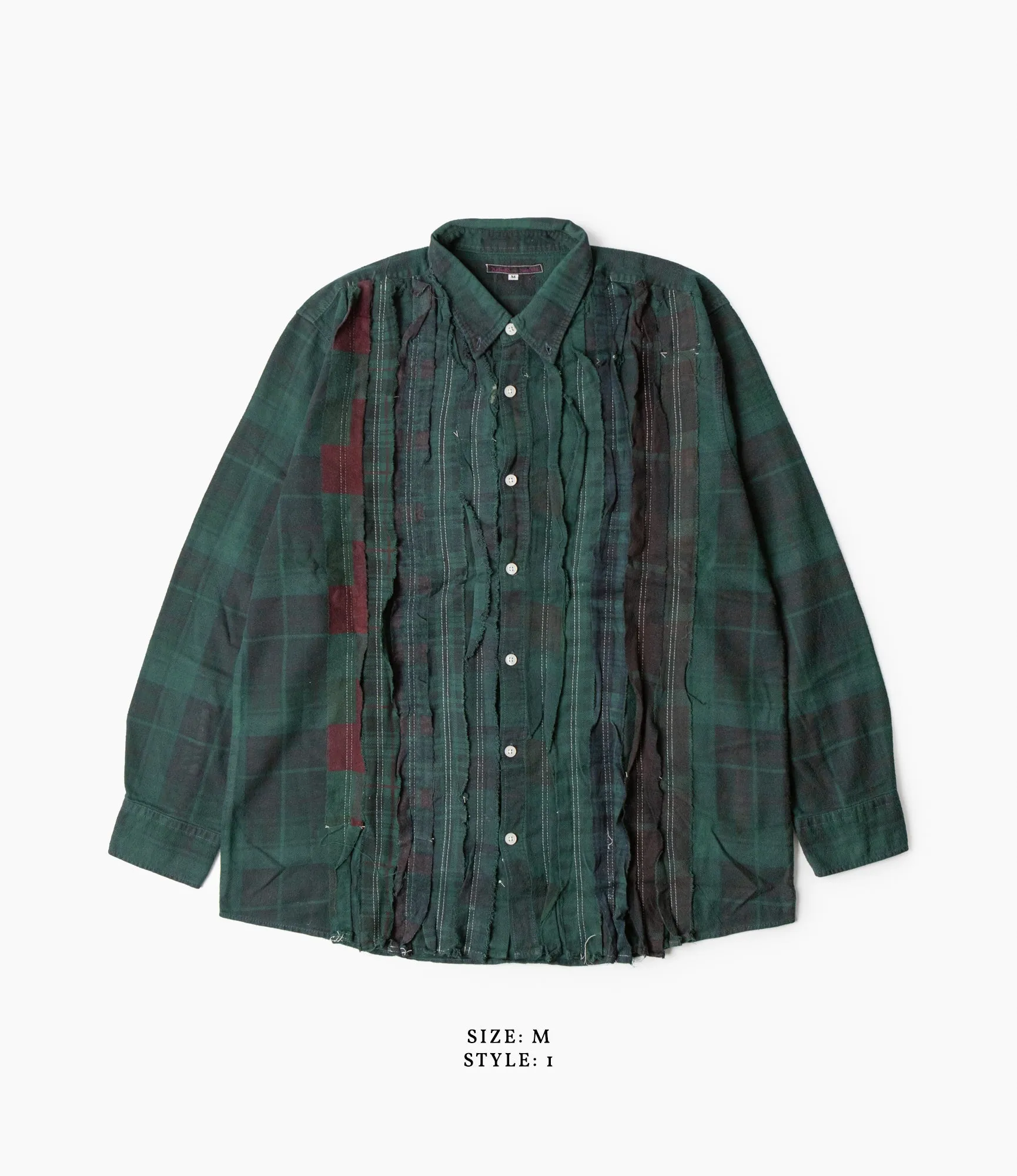 Ribbon Shirt ?C Green Overdyed Flannel Sleep
