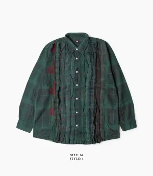 Ribbon Shirt ?C Green Overdyed Flannel Sleep