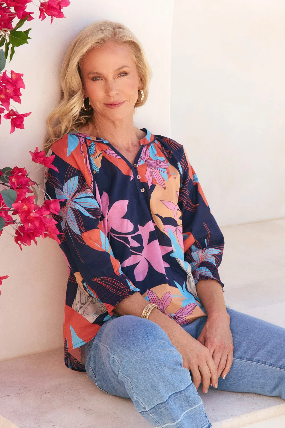 Robin Peasant Top in Shinjuku Chic and Cozy Wear