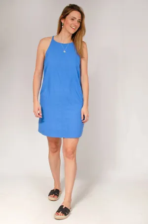 High Neck Sleeveless Linen Dress Smart Style