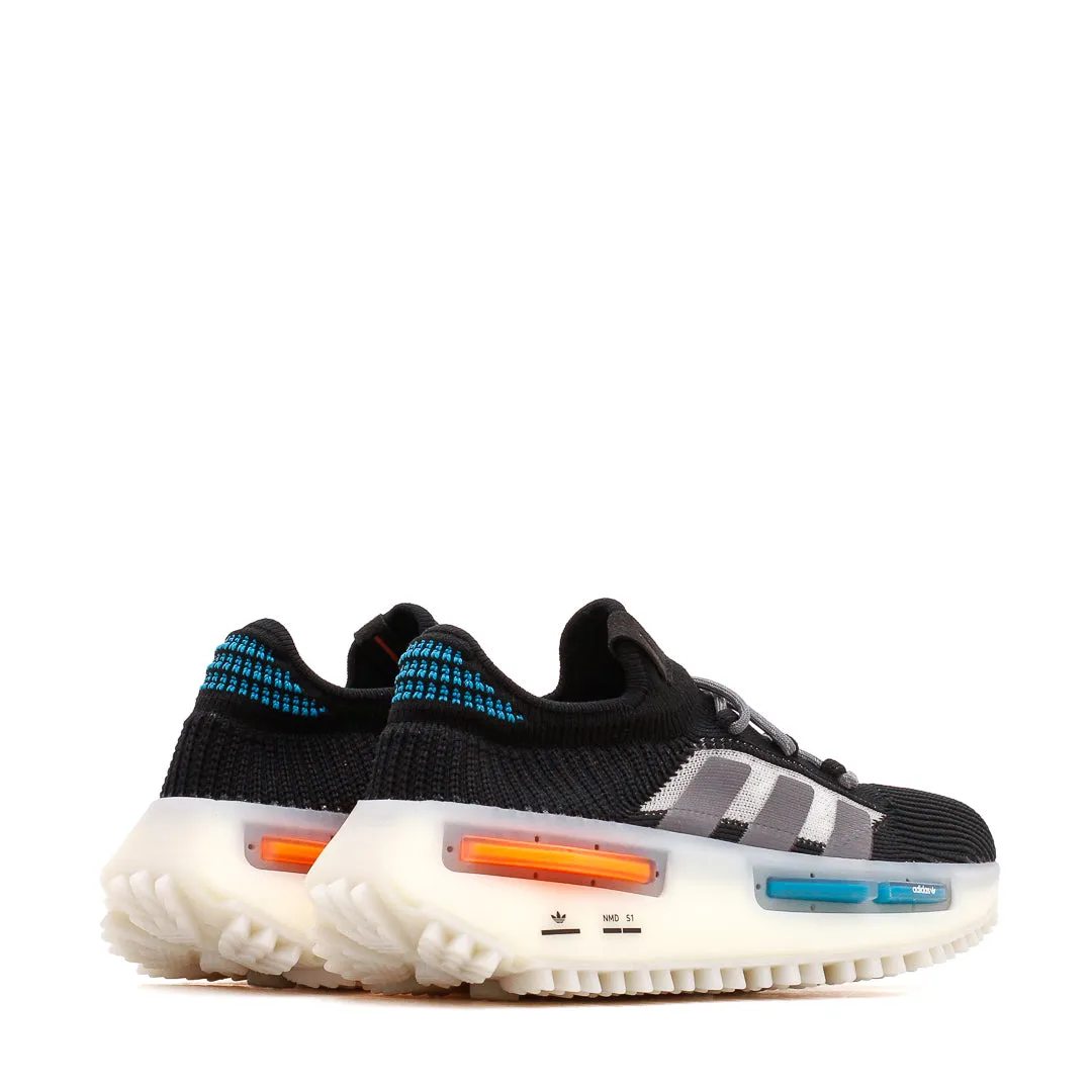 Adidas Originals Men NMD S1 Black Boost FZ5706 lightweight sole shoes wide - fit