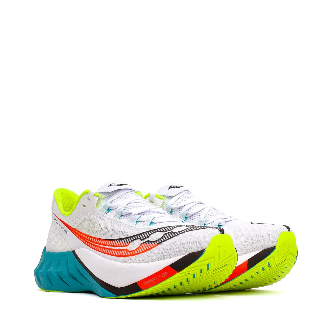 Friction Reduced Interior gym compatibility Saucony Men Endorphin Pro 4 White Mutant S20939-97
