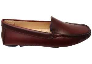 Savelli Linda Womens Comfort Leather Loafer Shoes Made In Brazil Padded collar