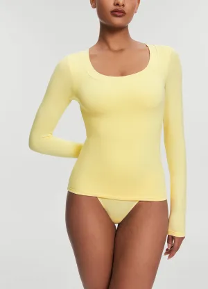 Minimal Comfort Effortless Comfort Scoop Neck Long Sleeve Top
