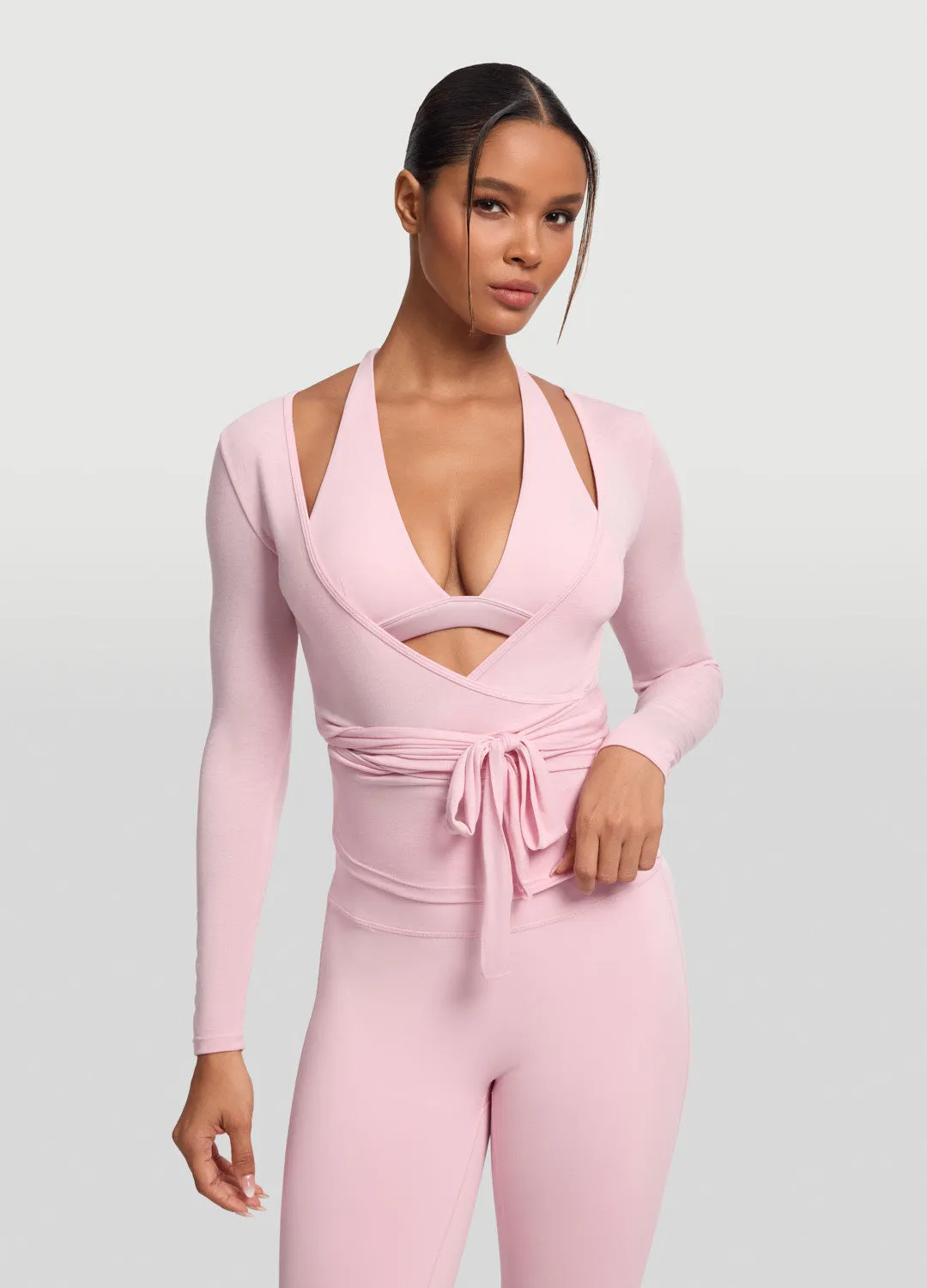 Seamless Pilates Wrap Top Casual Comfort Wear Summer cool