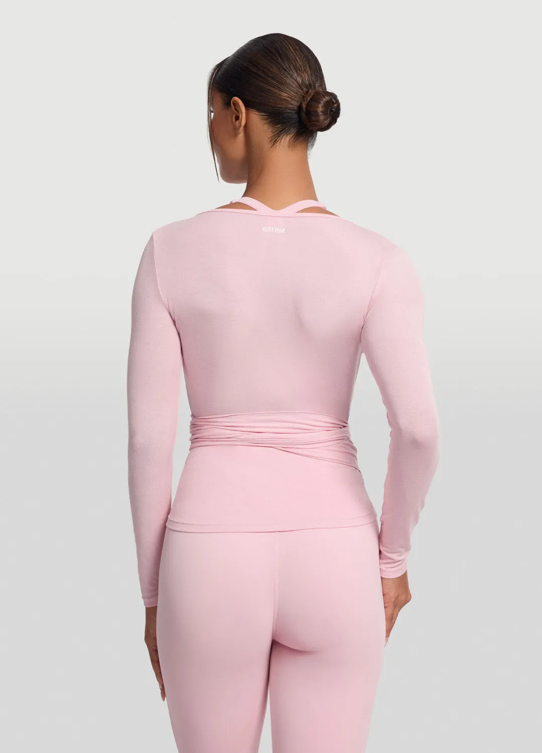 Work efficiency Seamless Pilates Wrap Top