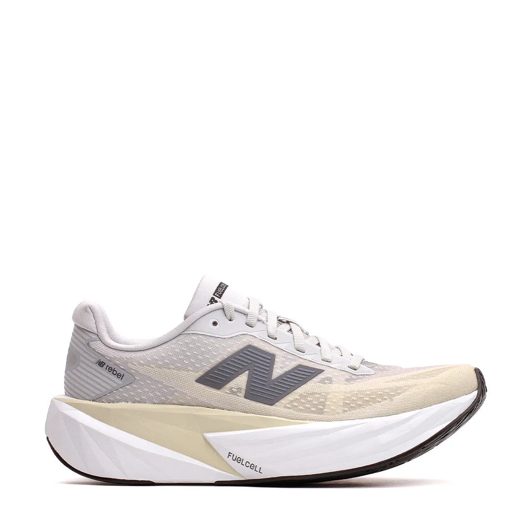 New Balance Women FuelCell Rebel v5 Linen Grey Matter WFCXLX5 Step Control