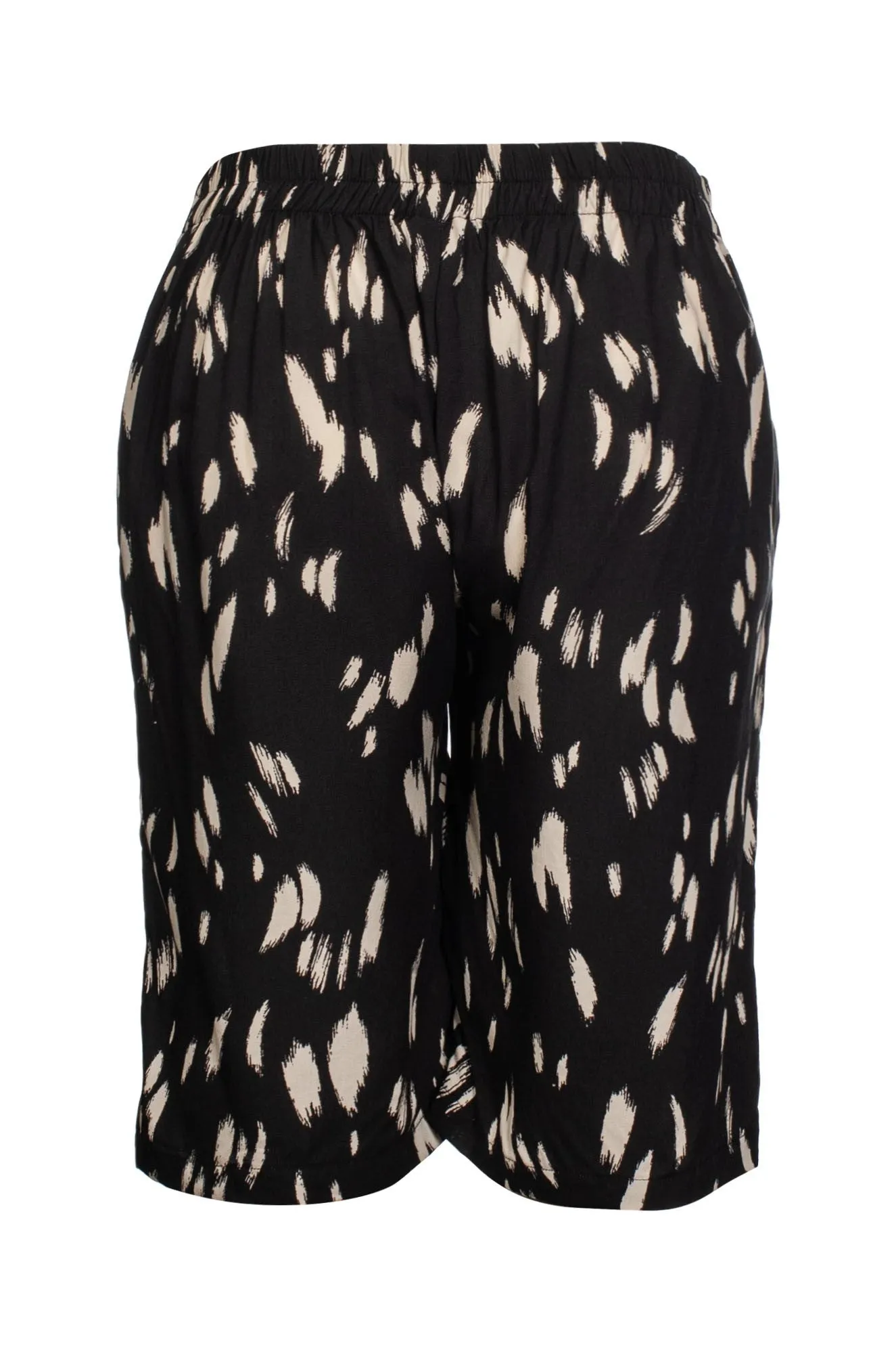 Faux Leather Shorts | Blk Taupe Brushstroke | 7333C1