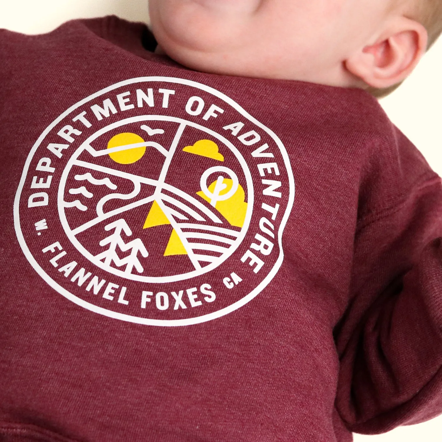 FadeResistant Dye Relaxed Look Baby Department of Adventure Sweatshirt