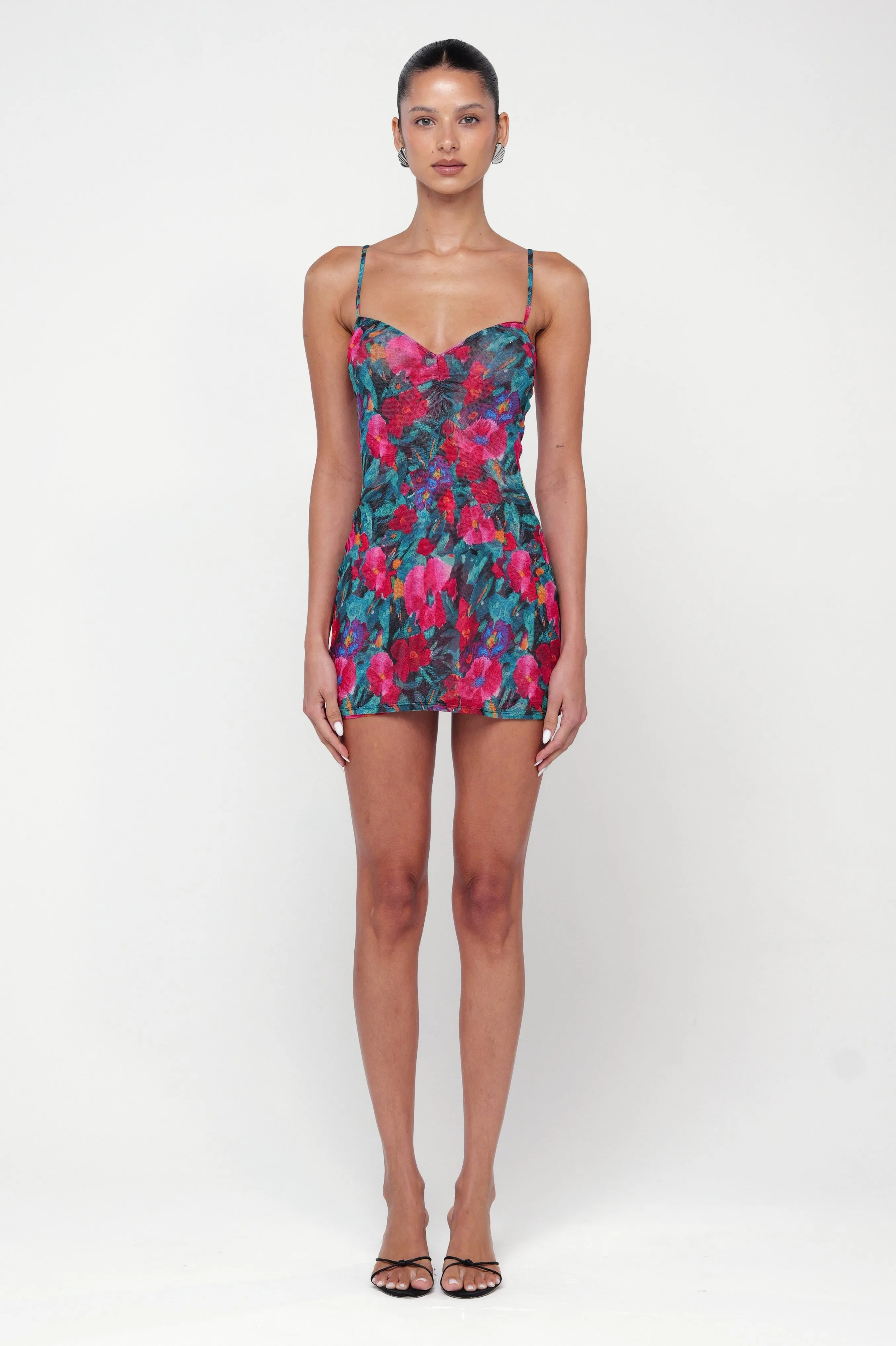 Micro Mini Dress in Resort garden party Stylish Silhouette