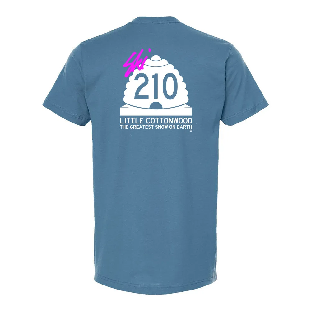 Anti microbial coating Ski Utah HWY210 T-Shirt - Multiple Colorways