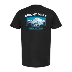 Ski Utah Mount Milly Black T-Shirt Comfortable All Day Wear Chilly Day Comfort