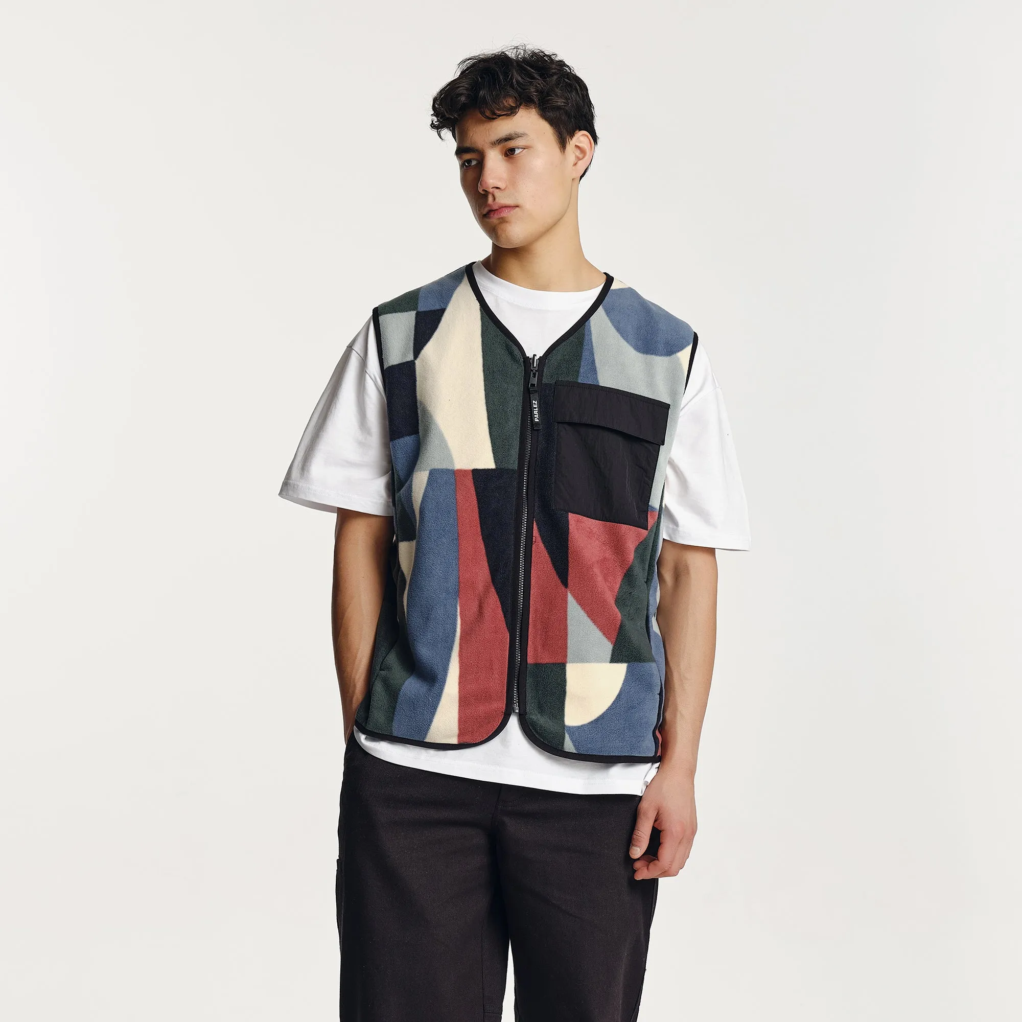 Wool blend Durable Water Repellent Finish Amisk Reversible Gillet Black