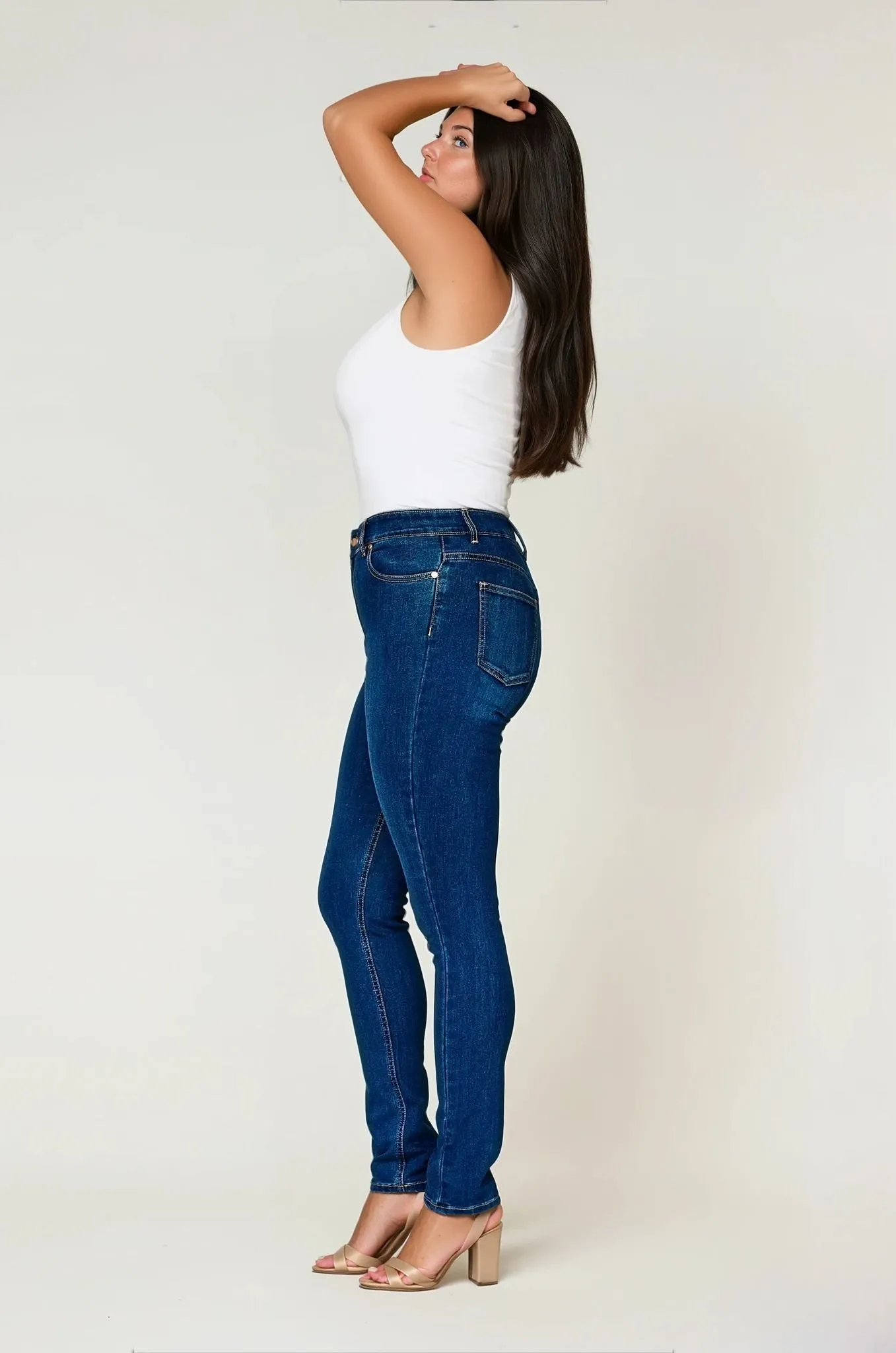 Jacqui Vintage Blue Jean Quick Dry Weave Technology Wardrobe Fit