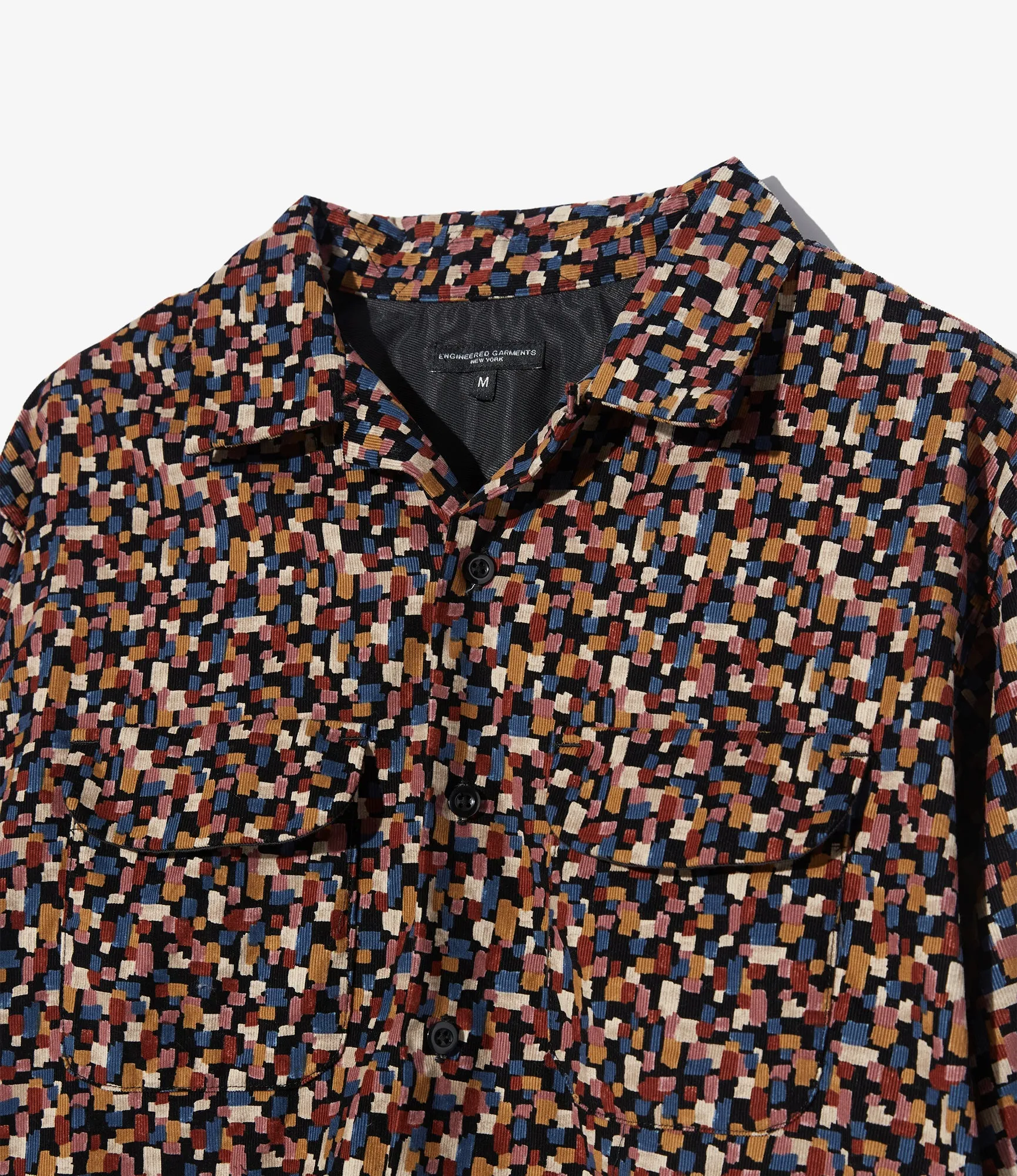 Classic Shirt ?C Black Deco Print 21W Corduroy Festival wear