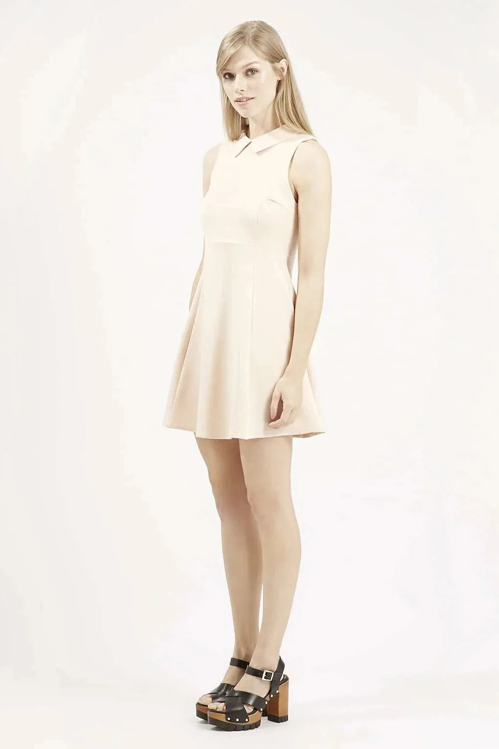 Sleeveless Skater Dress with Collar Timeless Layer