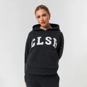 Soft Layers product graduation elegance Knit Hoodie | Charcoal Marl