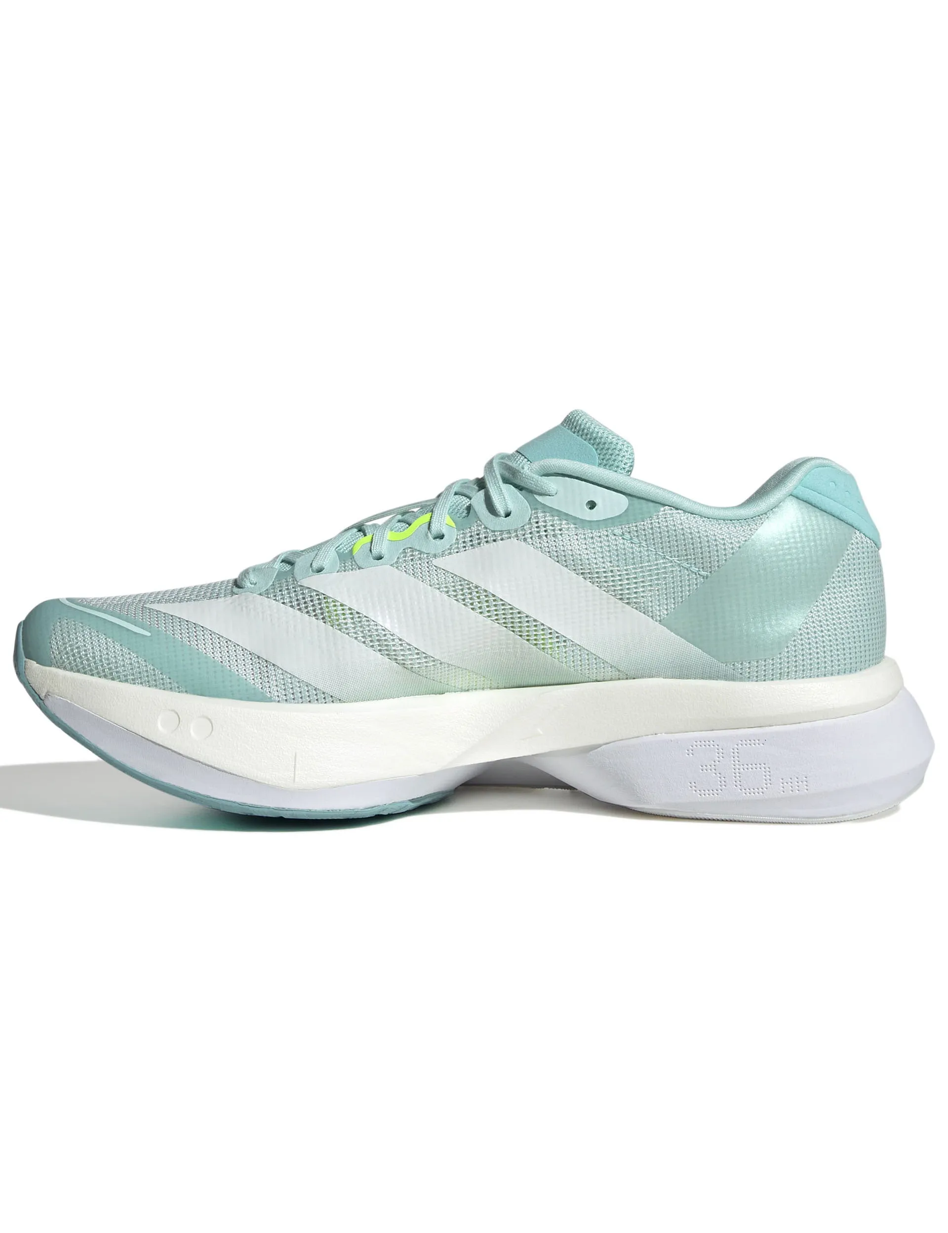 Turbulent Flow Vents Full Length Cushion Layer Adizero Boston 13 Shoes - Semi Flash Aqua/Zero Metallic/Lucid Lemon