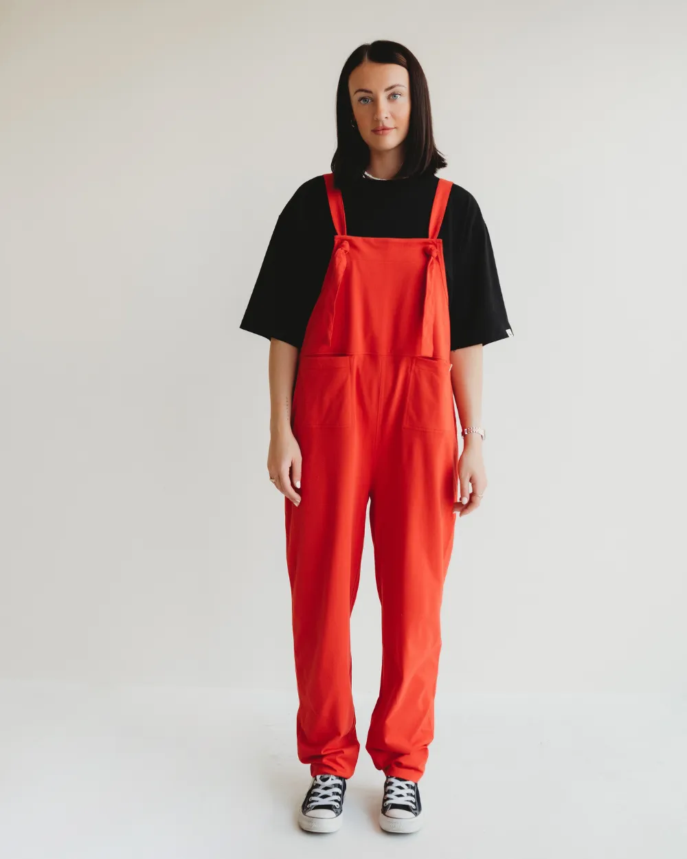 Comfortable Design Warm Outerwear Lila Fire Hydrant Red Dungarees