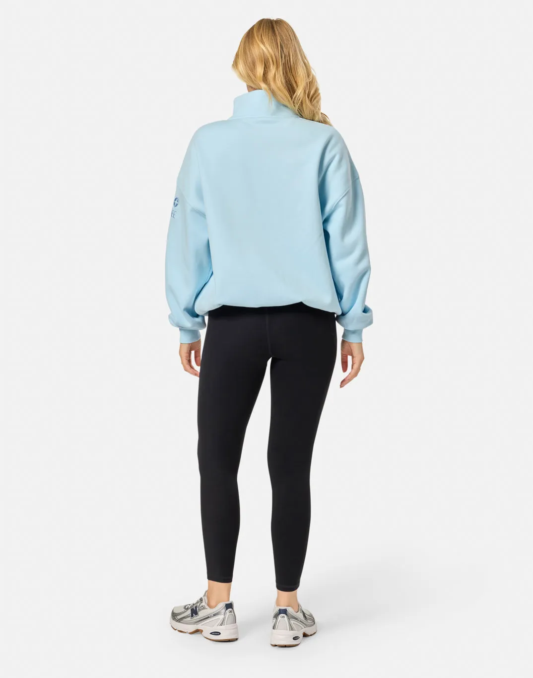 Snap Collar Sierra Sweatshirt in Baby Blue product rough ruggedness