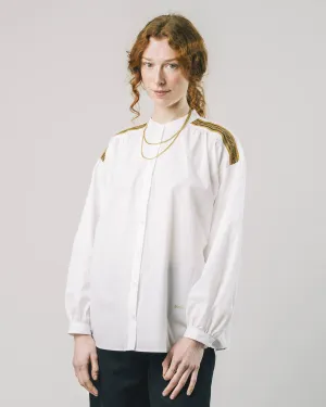 Trendy Vibe Comfy Casual Ribbon Blouse Off White