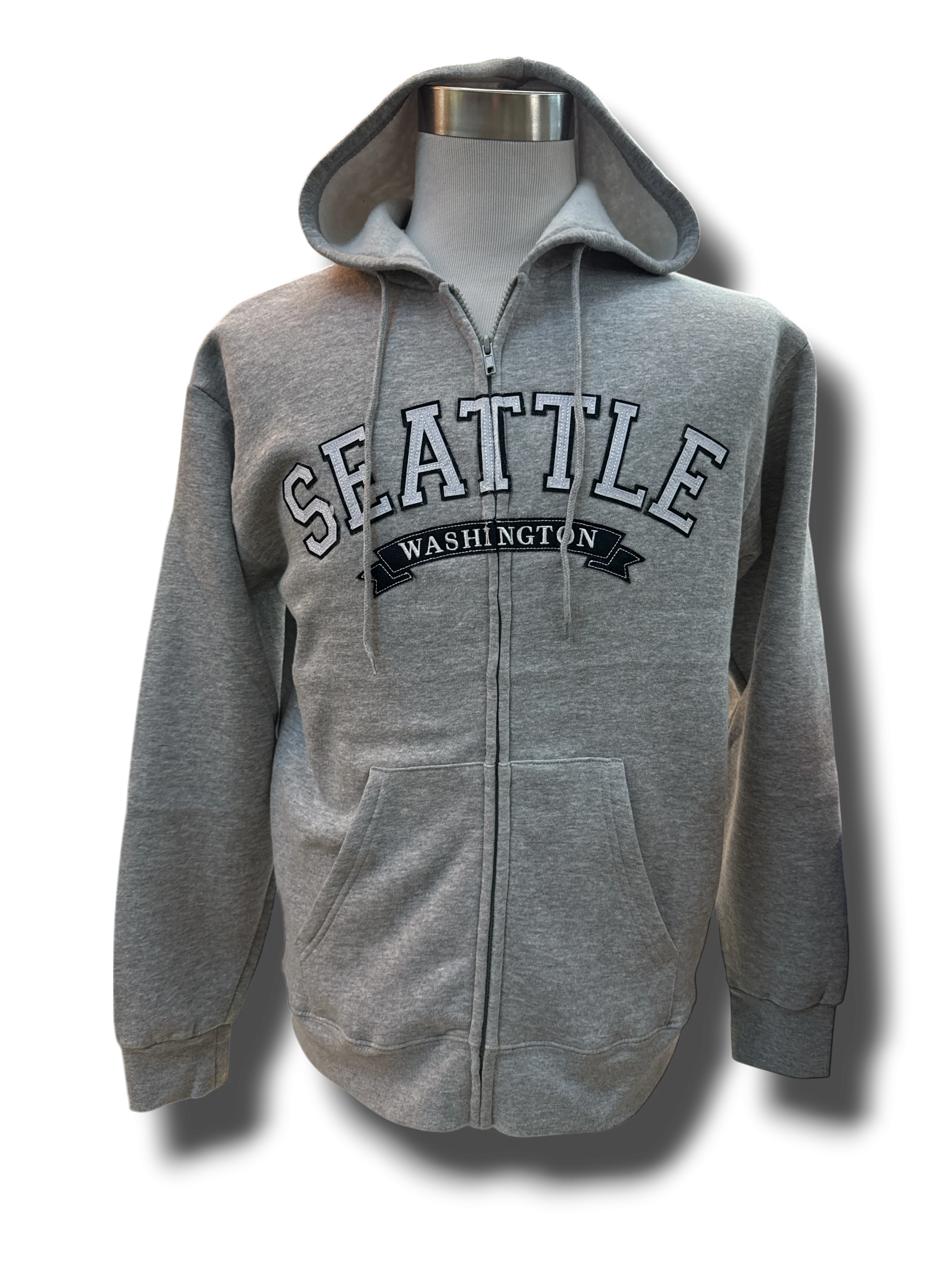Classic Zippered Seattle Hoodie Relaxed Street