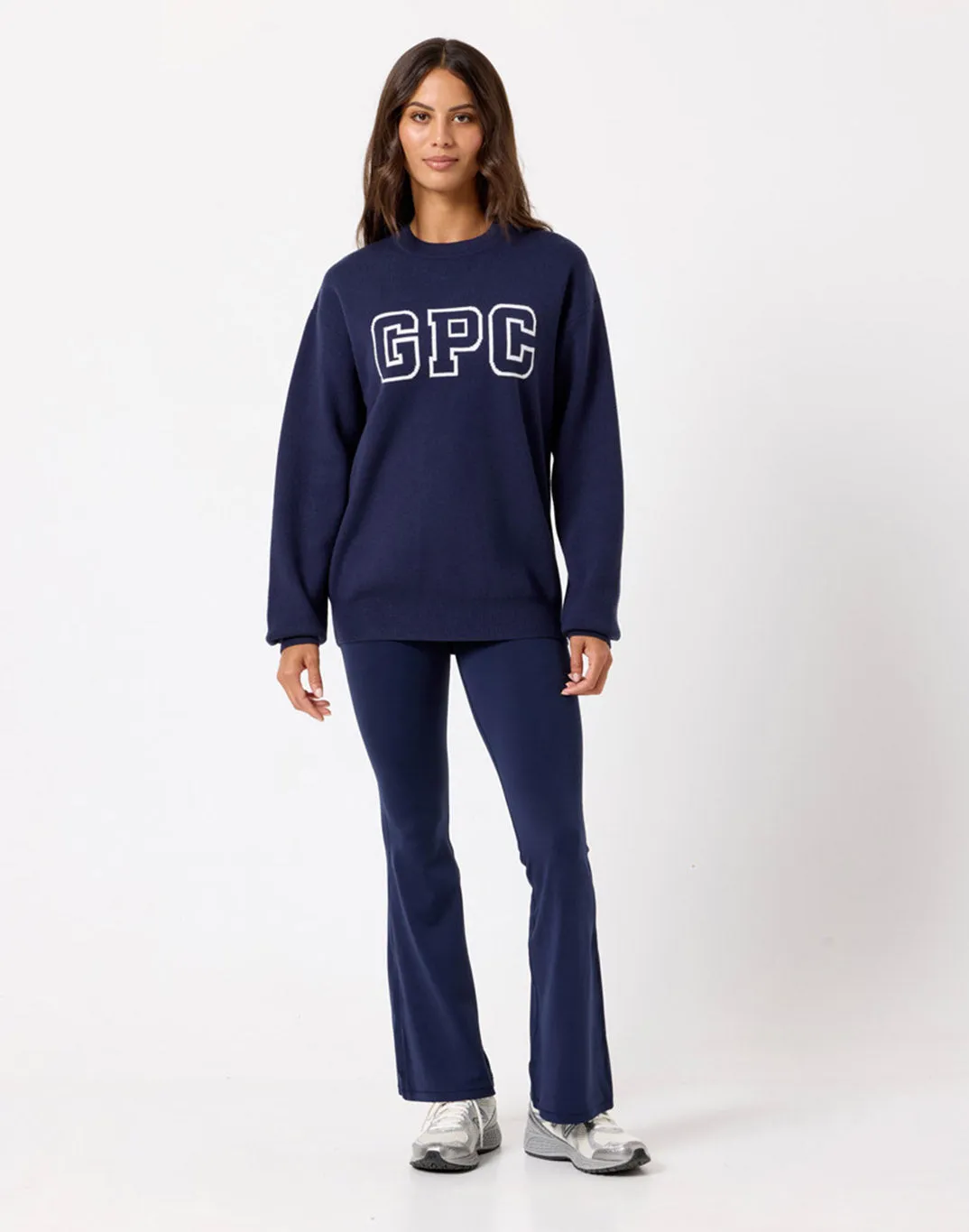 Breathable fabric Knit Crew in Twilight Navy