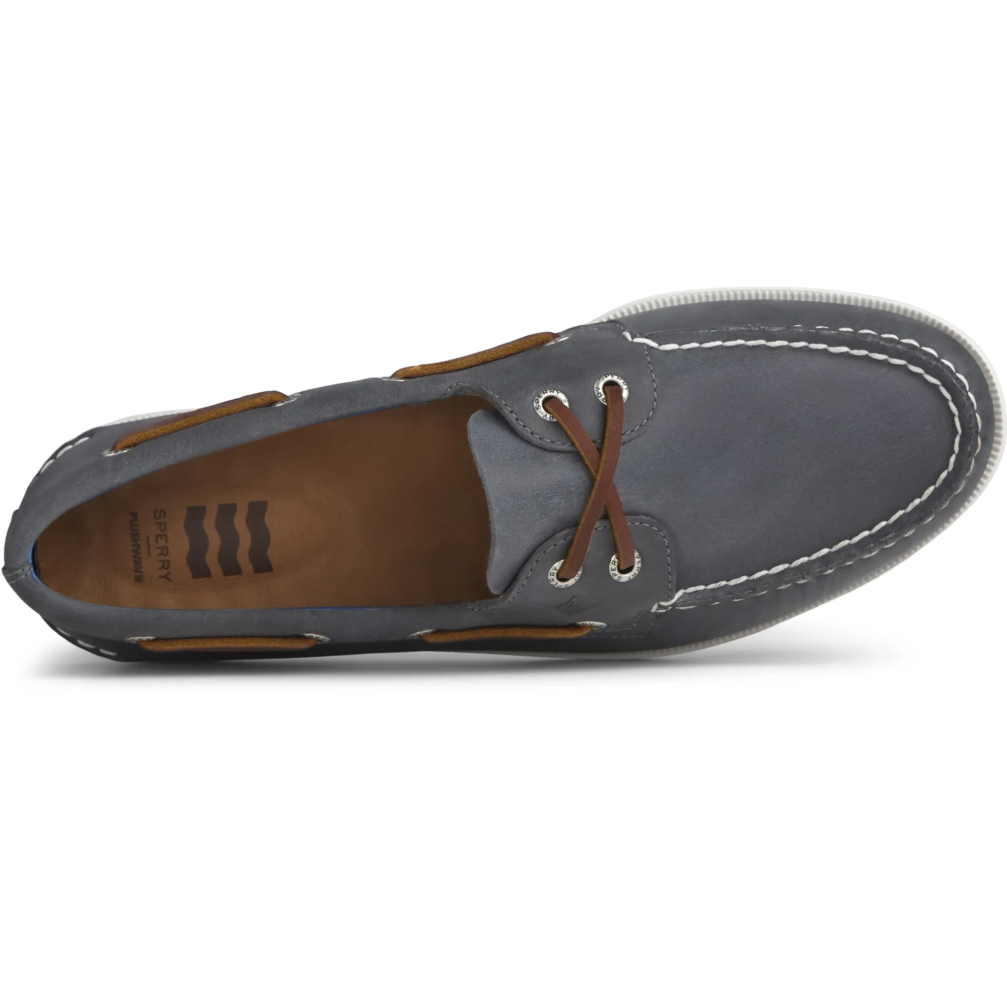 Men's Authentic Original PLUSHWAVE Boat Shoe - Navy (STS22196) Casual Comfort Travel Walker