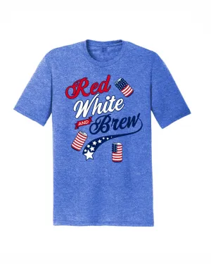 Cool and Chic INK - Red White and Brew Tri Blend T-Shirt - Royal Blue