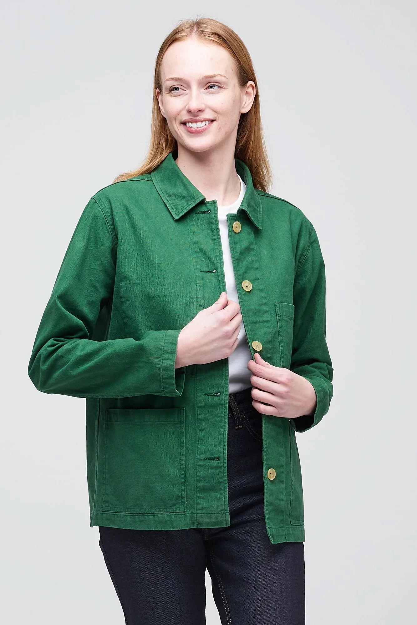 FlexibleCuffSystem Calm Day Fit Women's Chore Jacket - Bottle Green