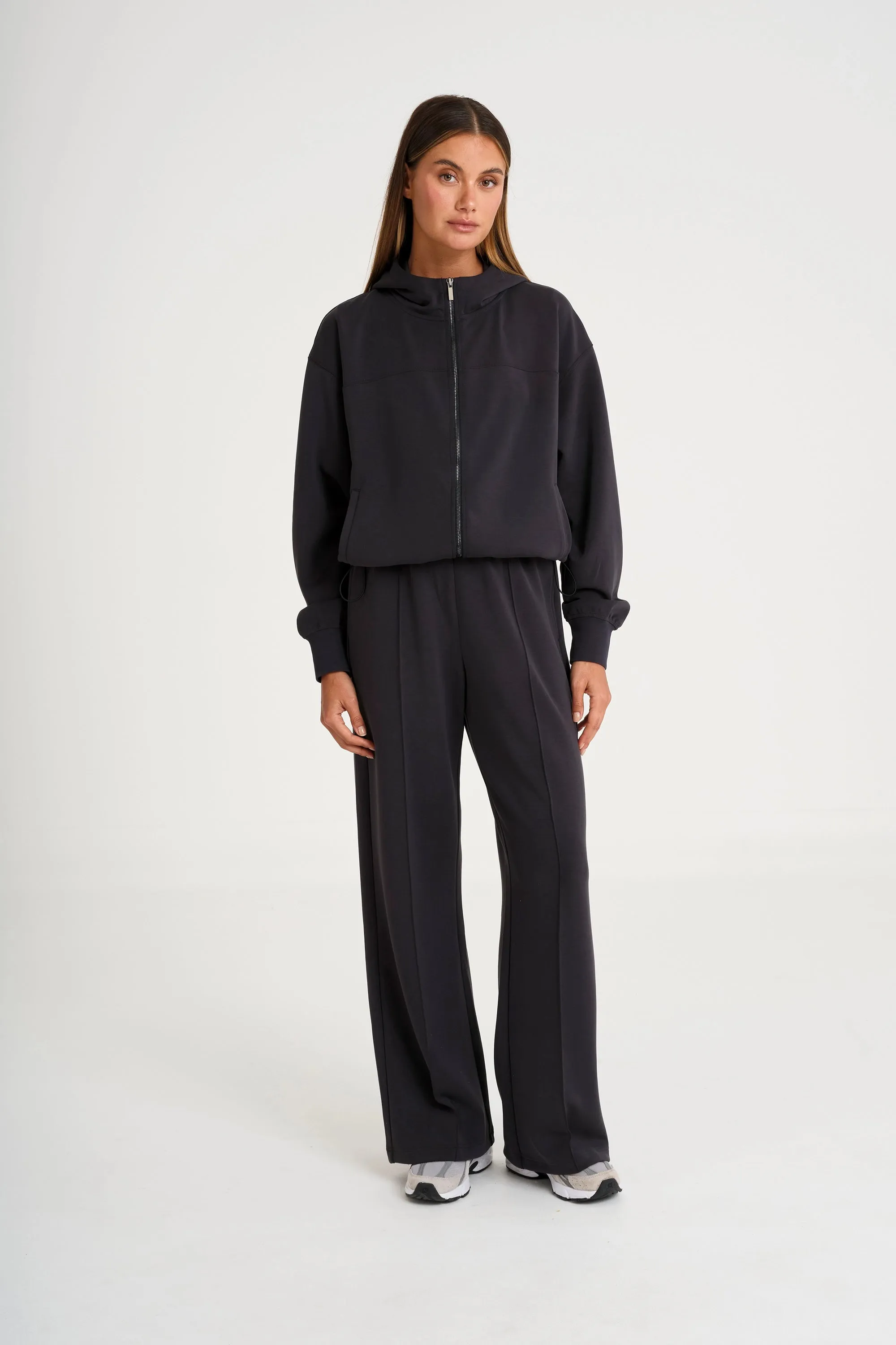 Soft Luxury Full Zip Hoodie Flexible Layer Fit Crisp Weather Fit