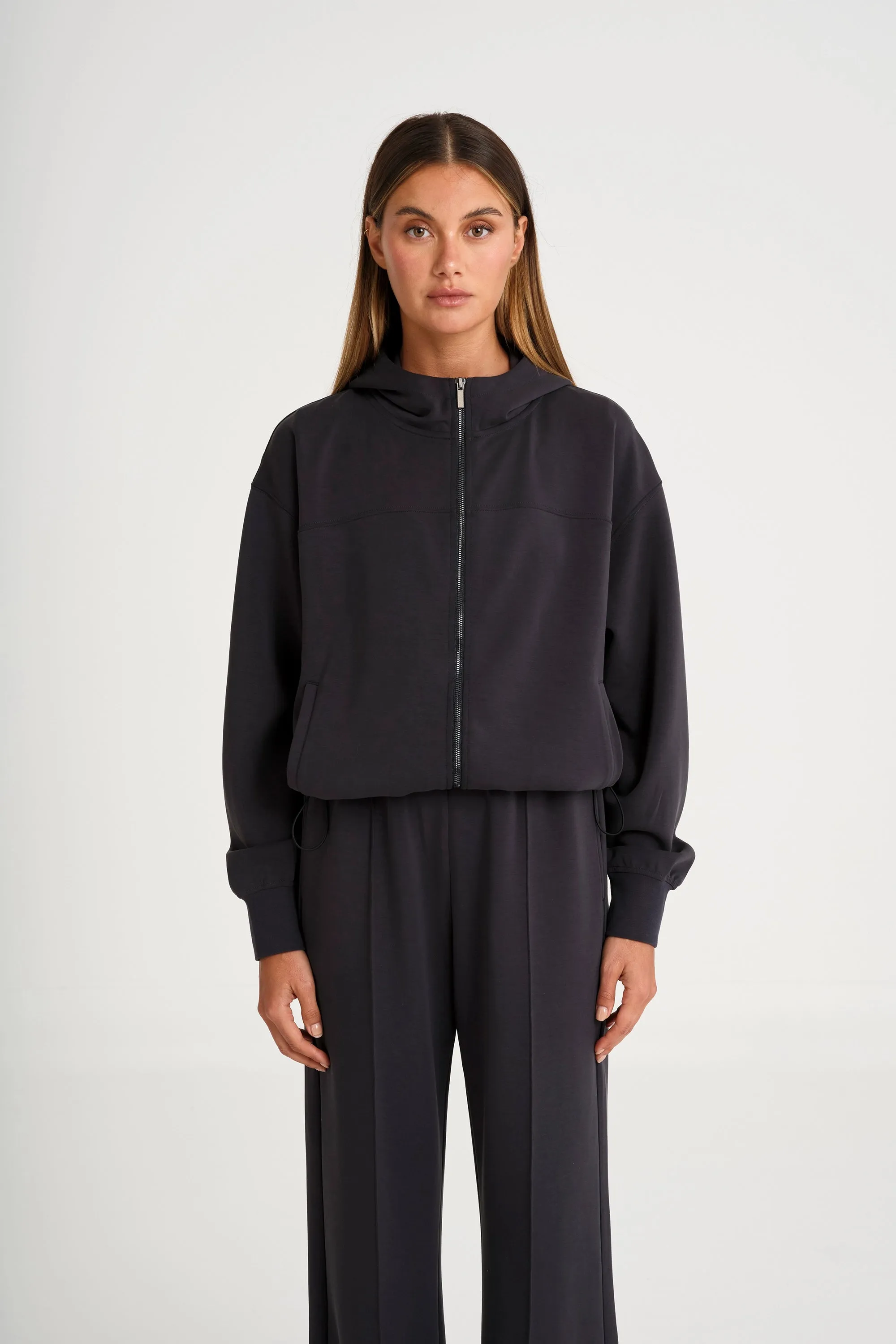 Flatlock Seam Construction Soft Luxury Full Zip Hoodie