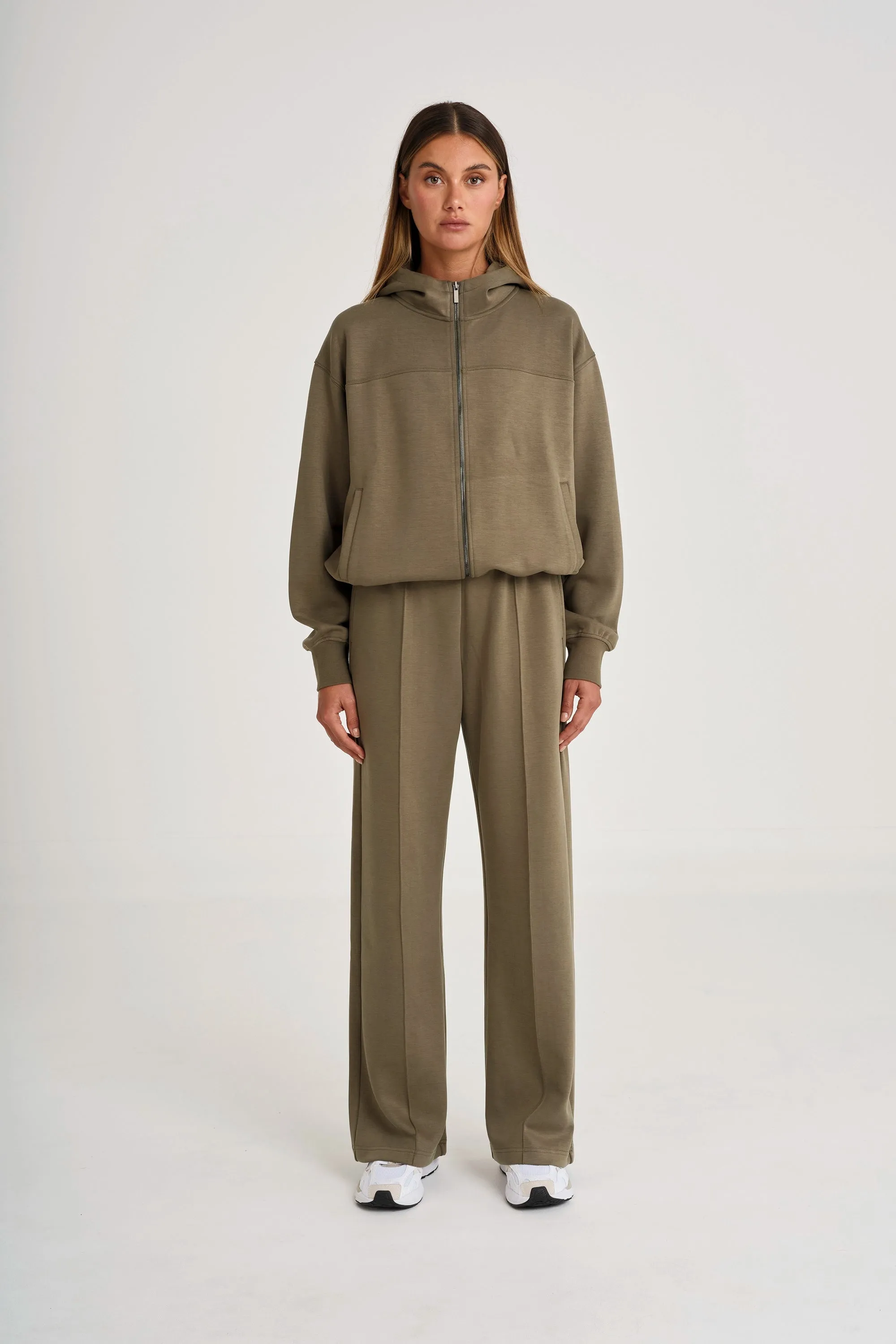 Soft Luxury Full Zip Hoodie Versatile Layering Comfort Flex Fit