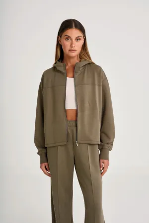 Durable Stitching Light Reflectivity Trim Soft Luxury Full Zip Hoodie