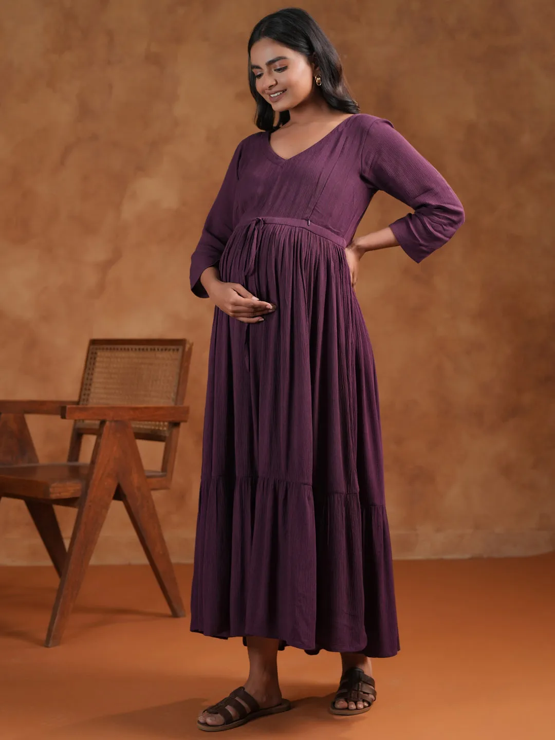Women's Purple Maternity Dress Urban Fit