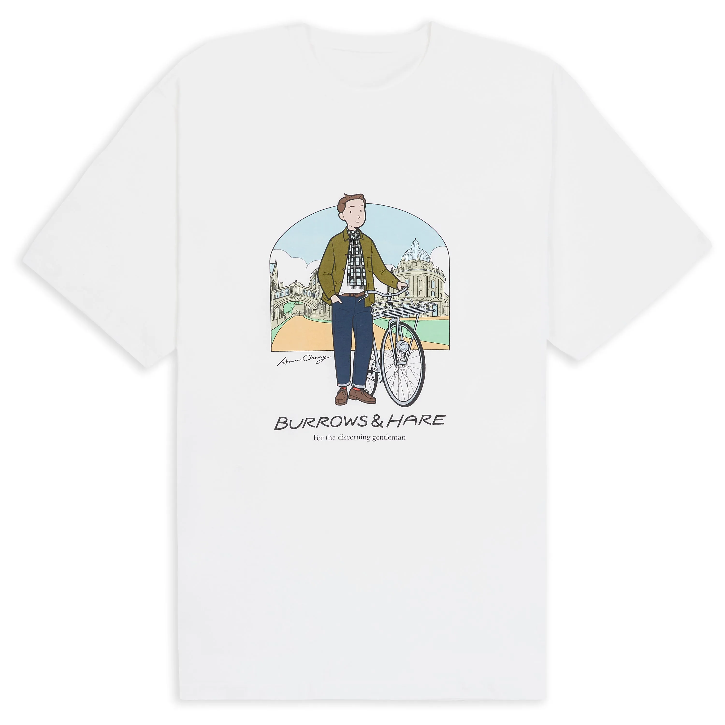 Sporty and Stylish Organic Egyptian Cotton Printed T-Shirt - White