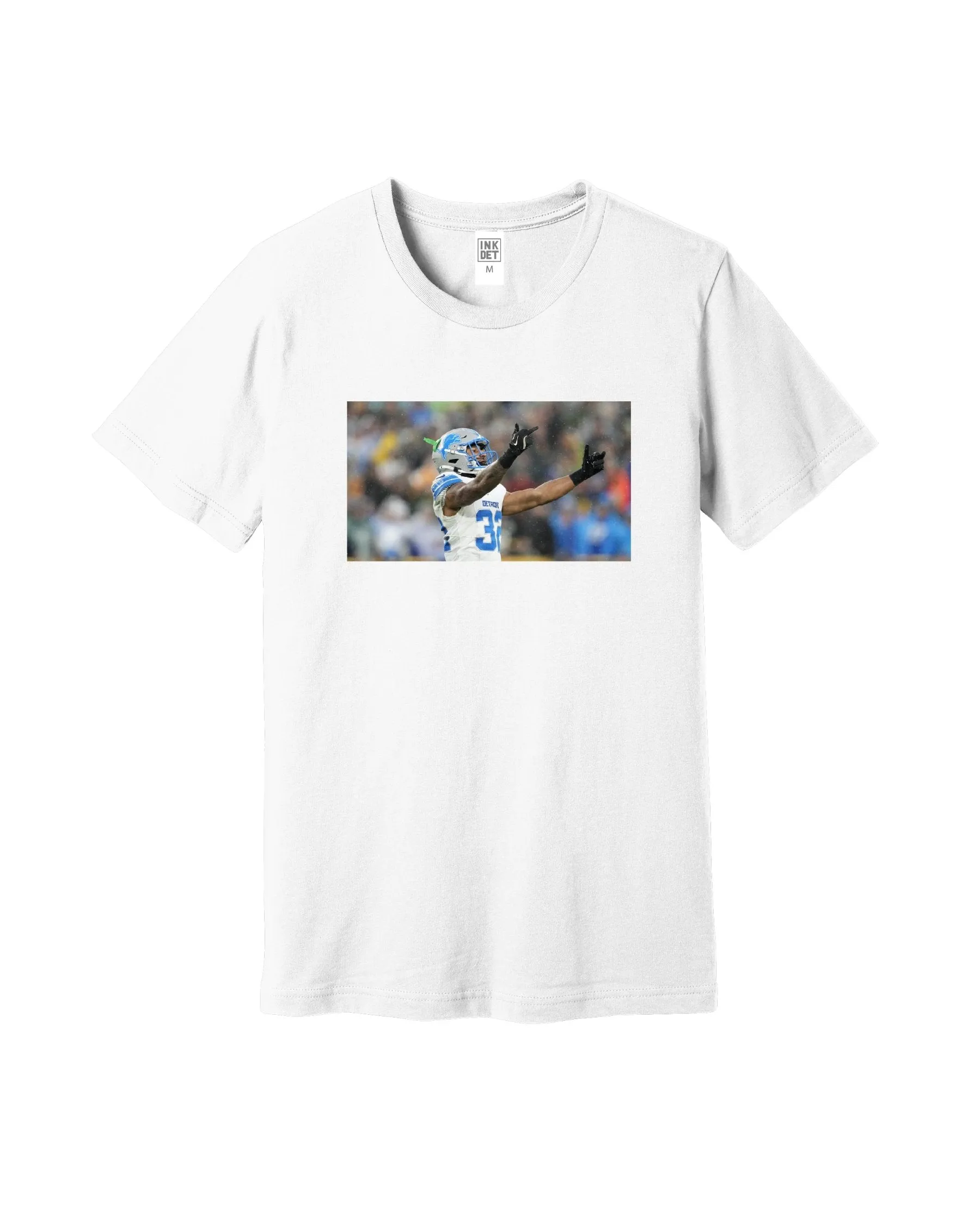 Ink Detroit - Branch flipping off packer fans T-Shirt - White FadeResistant Coating