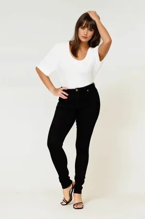 Jacqui Stretch Black Jean Weekend Style Rainy Day Life Ready