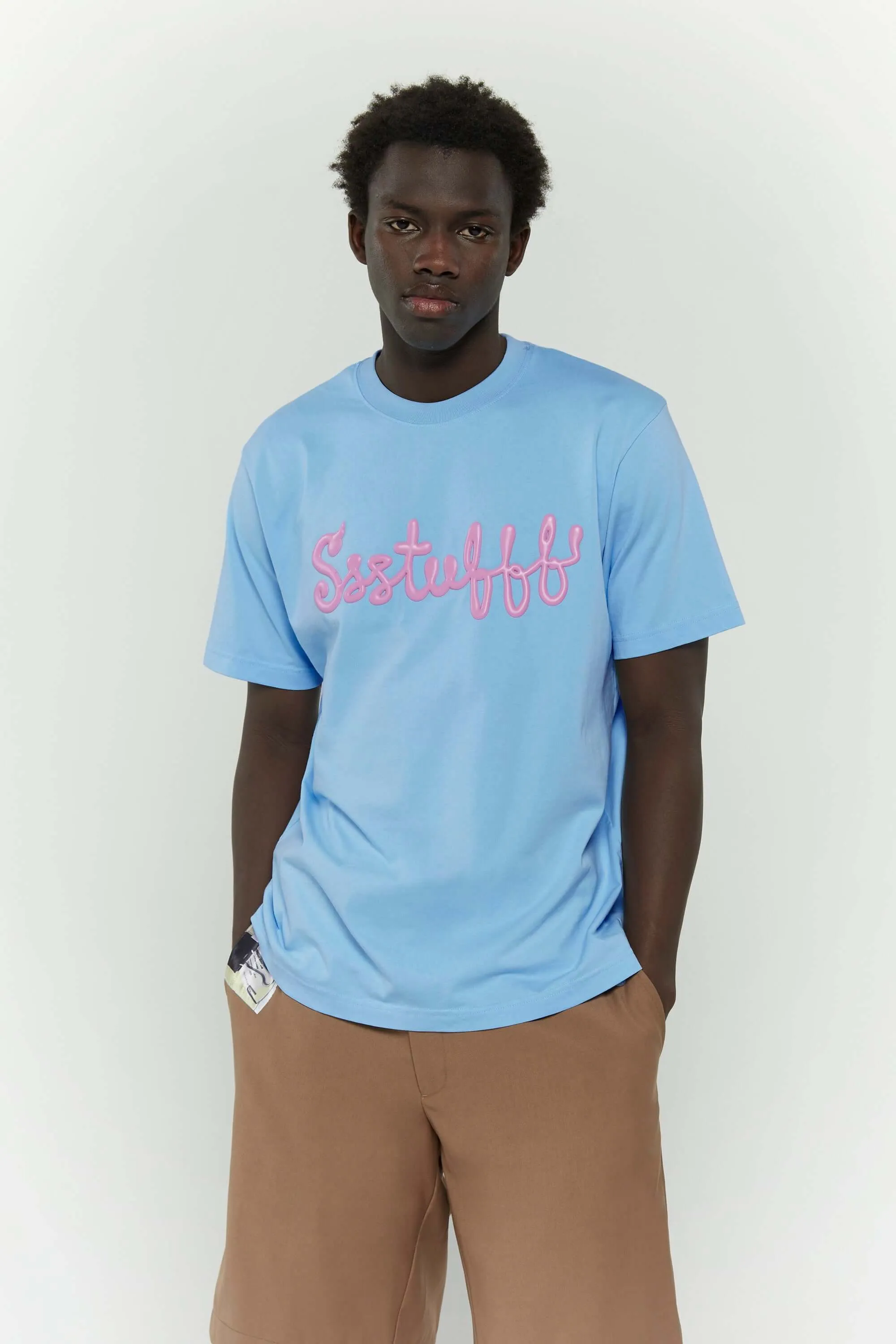 Cream Letters Logo Tee Casual Wear Chic Outfit