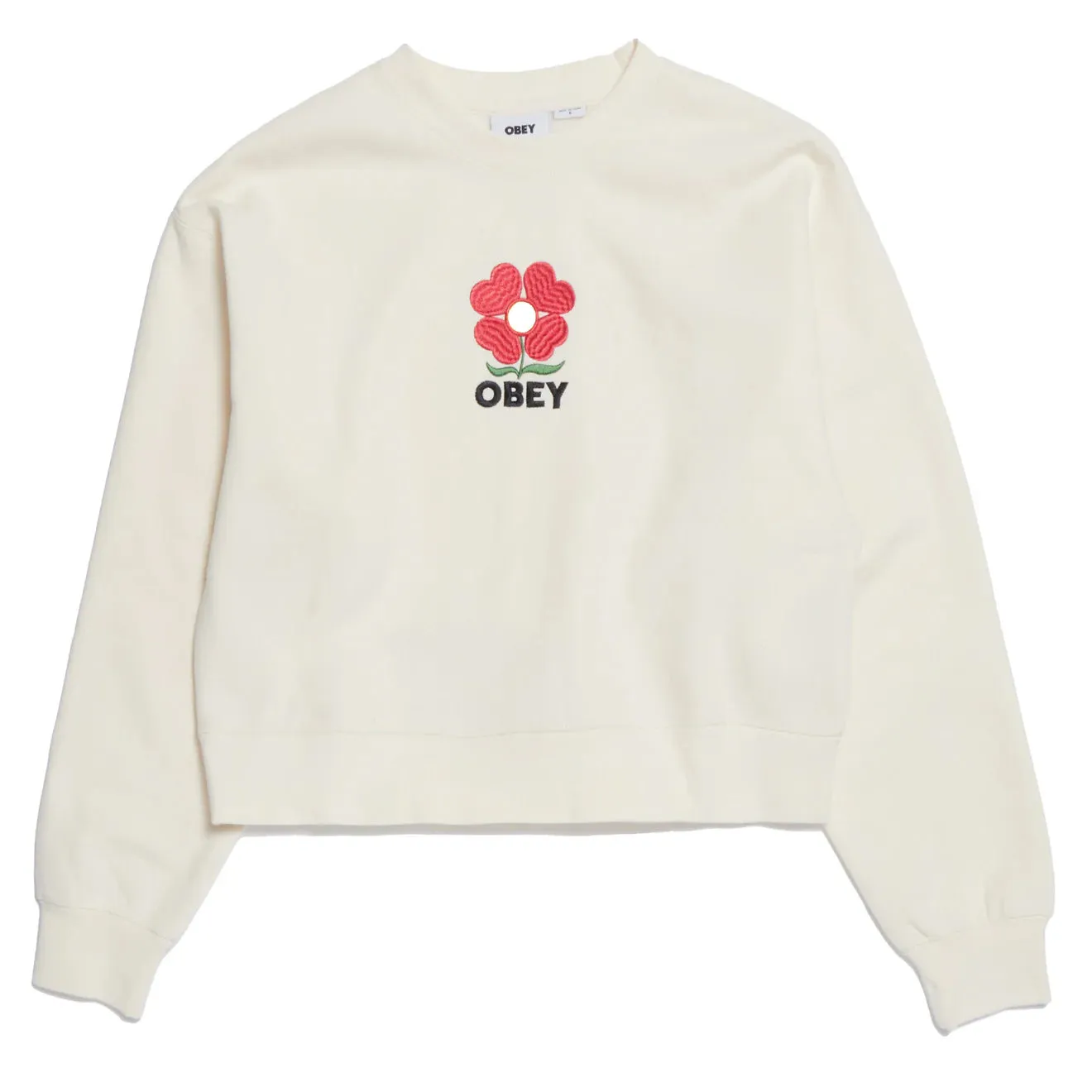 Obey Womens Amelia Crew Unbleached Urban Essential product ethical sourcing