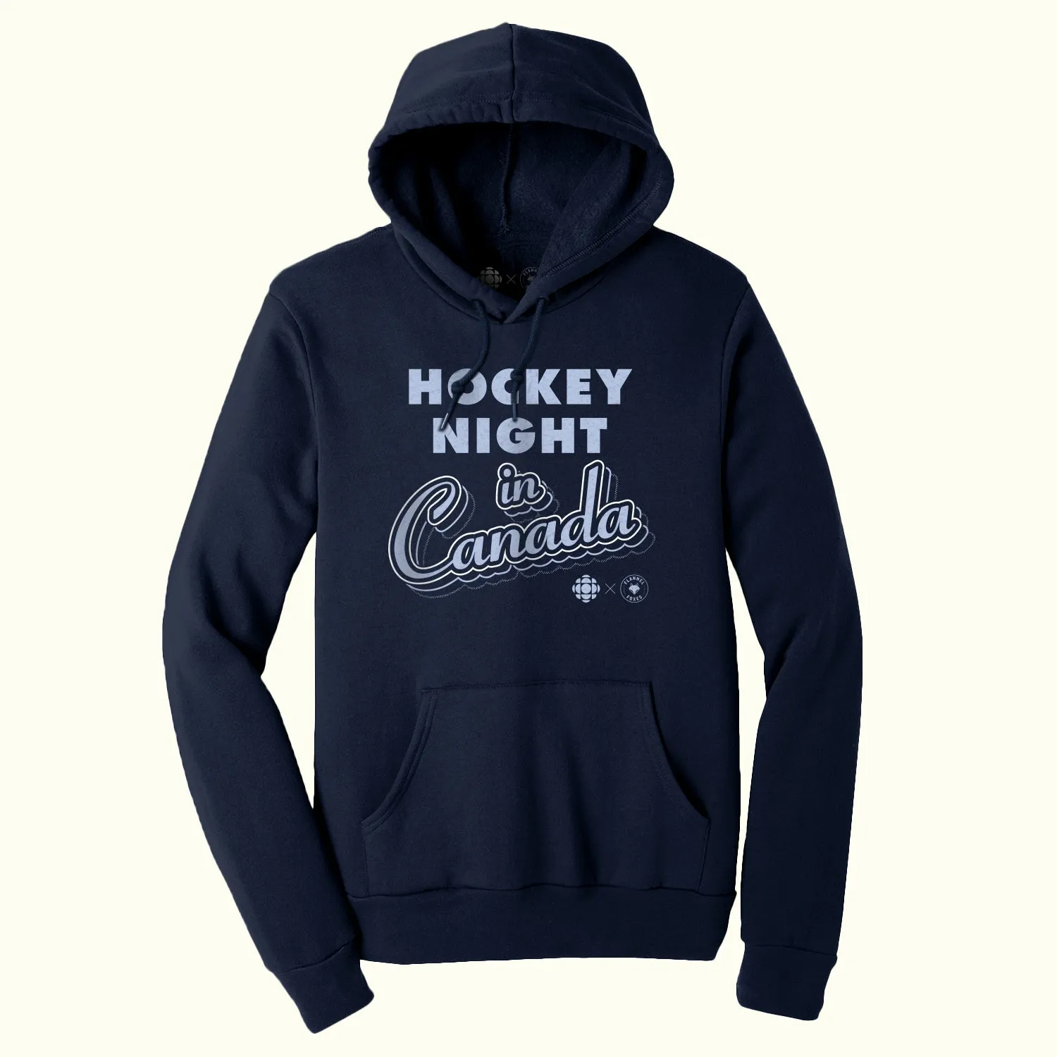 CBC x Flannel Foxes Hockey Night in Canada Hoodie Recycled Polyester Blend Web Glow