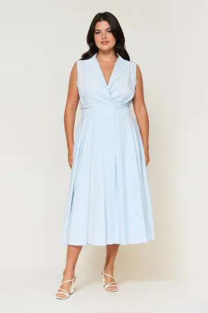 Straight-Cut Urban appeal Sorrento Trench Dress Blue & White Stripe - Clearance Sale
