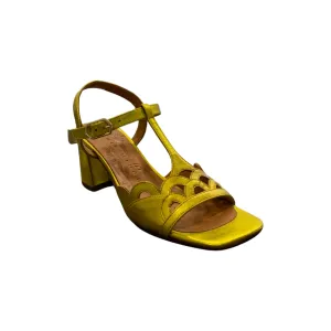 Moisture Management Technology Loma Chartreuse T-Strap Sandal