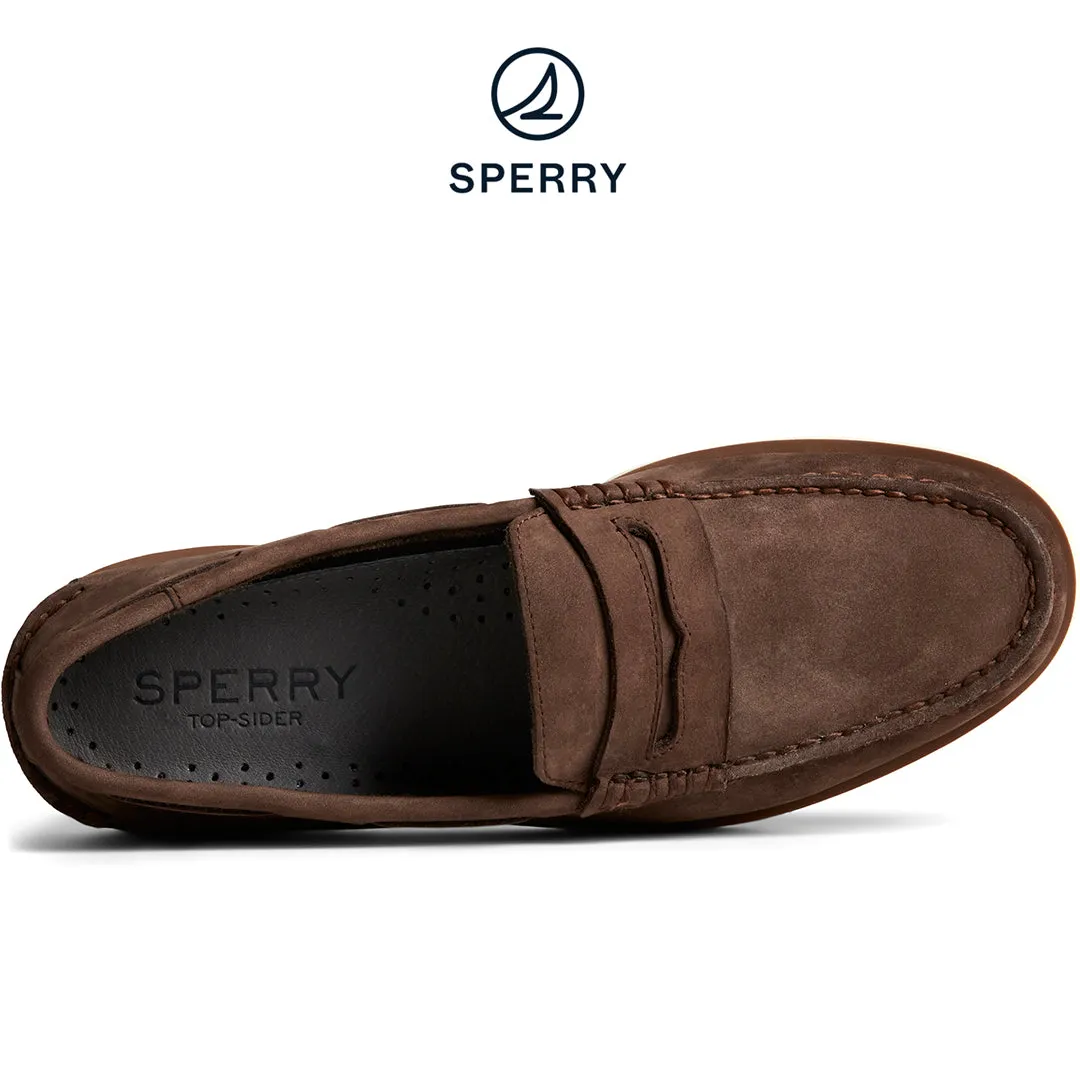 Sperry Men's Authentic Original? Penny Double Sole Loafer Brown (STS25174) Flat Base Unisex Comfort