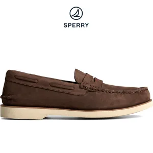 Work Wear Slim Shape Sperry Men's Authentic Original? Penny Double Sole Loafer Brown (STS25174)