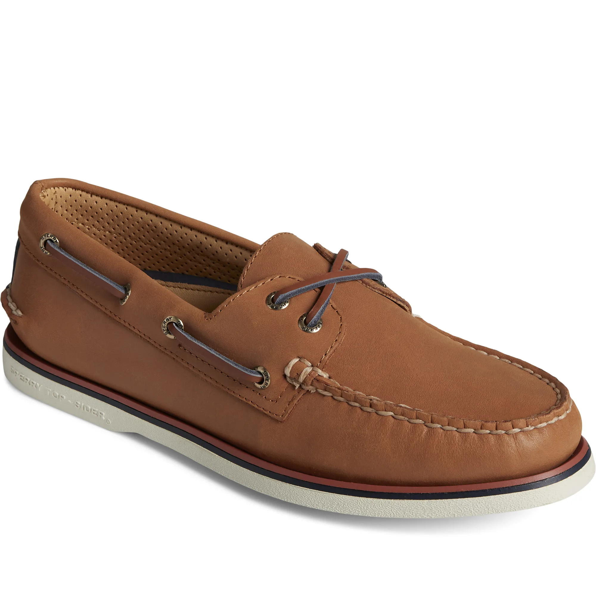 Well Built Grass Jog Sperry Men's Gold Cup Authentic Original 2-Eye Boat Shoe - Tan (STS25050)