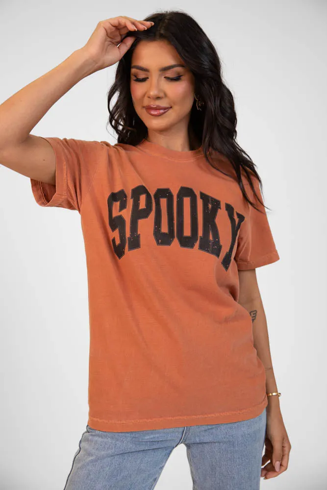 Spooky Block Rust Graphic Tee SALE Cozy Design
