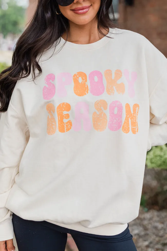 Spooky Season Cream Graphic Sweatshirt SALE High-Quality Fabric Comfort Stretch