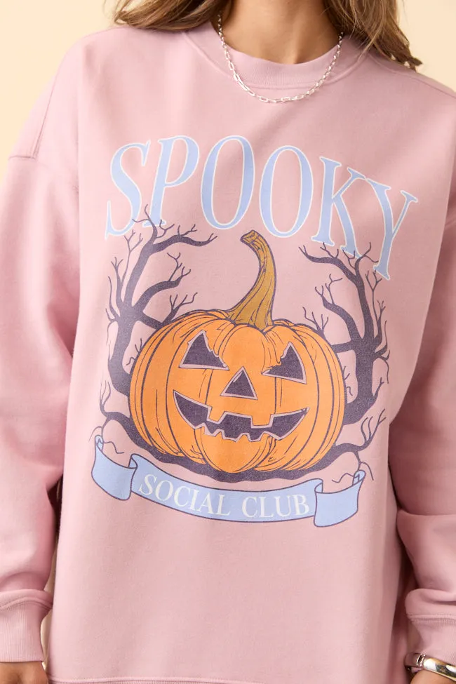 Spooky Social Club Mauve Graphic Sweatshirt SALE Urban Look Temperature Control Fabric